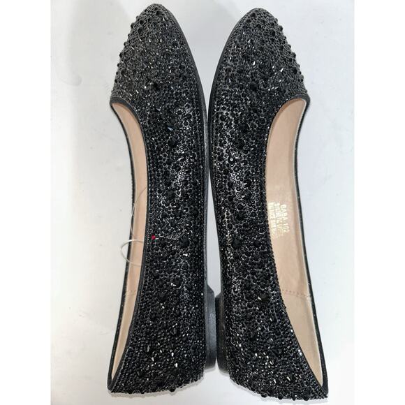 De Blossom Black Baba-102 Ballet Dressy Embellished Flats Size US 8.5 NWT - Picture 4 of 7